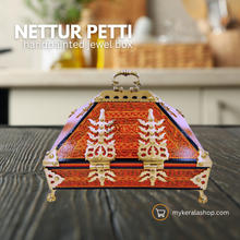 Load image into Gallery viewer, Nettur Petti - (Orange Color) - Hand Painted Jewel Box