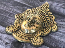 Load image into Gallery viewer, Wall hanging face of Durga (Pure Brass)