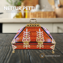 Load image into Gallery viewer, Nettur Petti - (Orange Color) - Hand Painted Jewel Box
